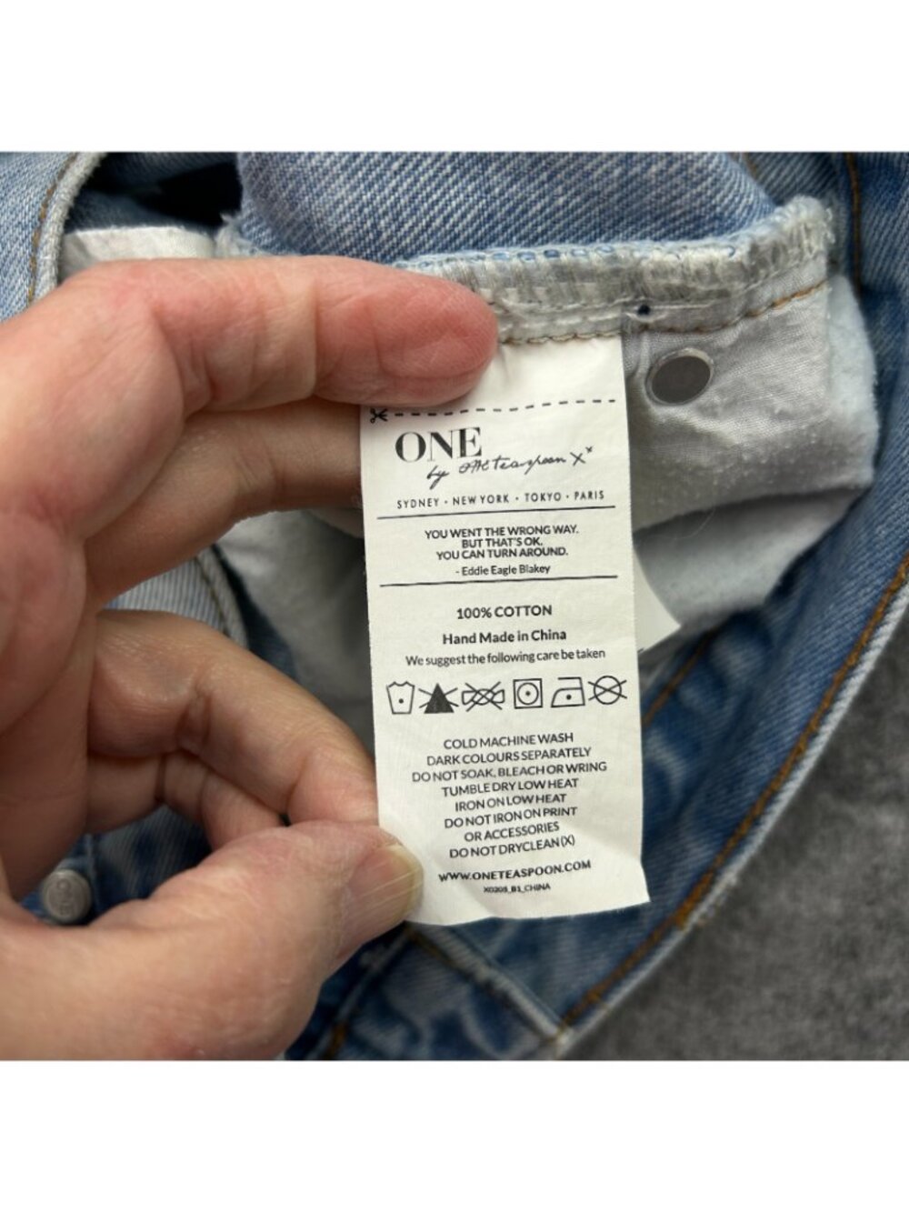 One Teaspoon Awesome Baggies Jeans Women's Size 26 Button Fly Distressed Denim - Picture 7 of 13